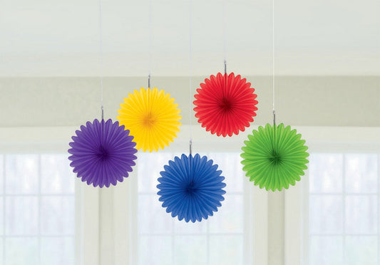 Mini Fan Decorations - Rainbow