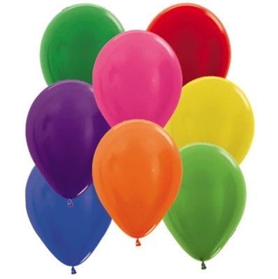 Sempertex 30cm Metallic Assorted Latex Balloons, 100PK