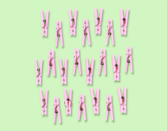 Clothespin Pink Favor 24pc