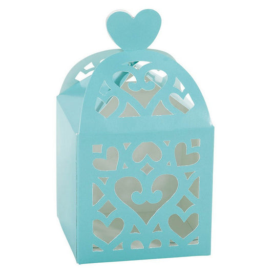 Lantern Paper Favor Box - Robin's-egg Blue