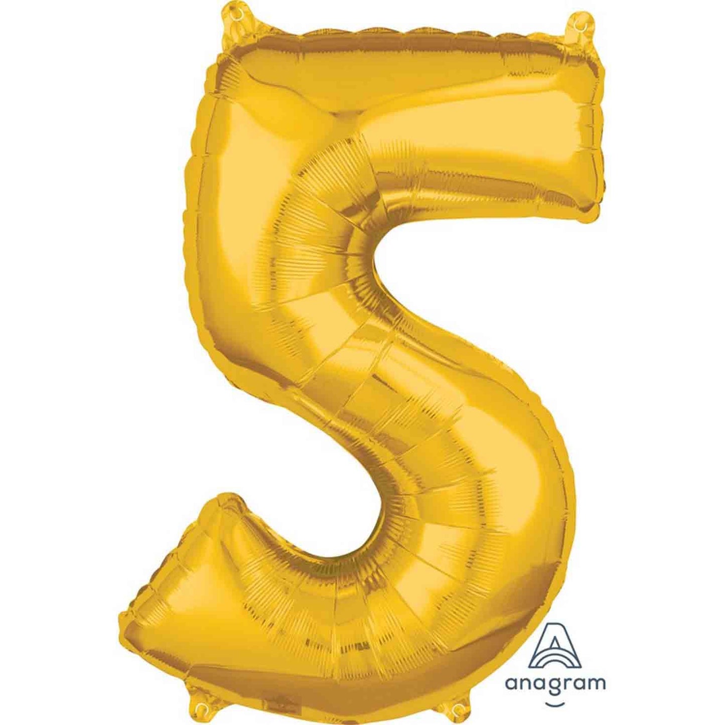 Mid-Size Shape Gold Numeral 5.