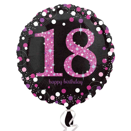 45cm Standard Holographic Pink Celebration 18