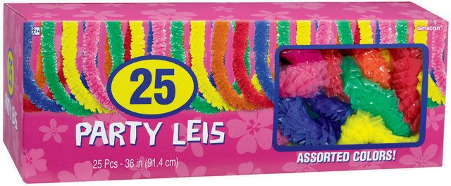 Boxed Polyester Lei - Assorted Colours