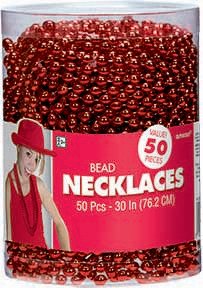 Bead Necklaces 50pcs - Red
