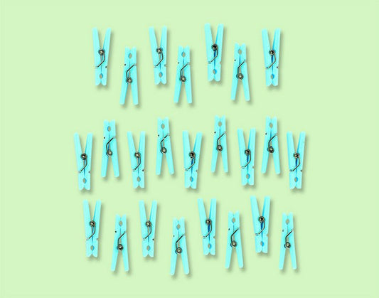 Clothespin Blue Favor 24pc