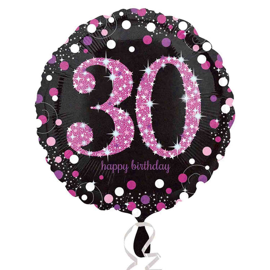 45cm Standard Holographic Pink Celebration 30