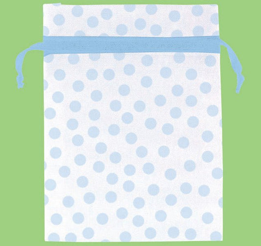 Blue Dots Organza Bags 12ct