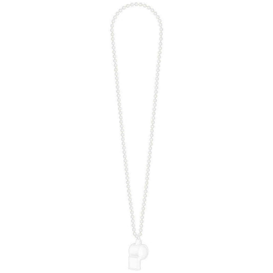 Whistle On Chain Necklace  - White
