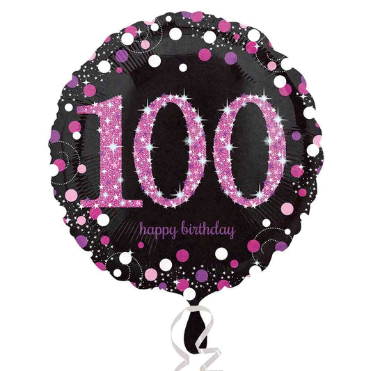 45cm Standard Holographic Pink Celebration 100
