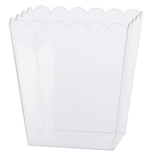 Scalloped Container Plastic Clear Small