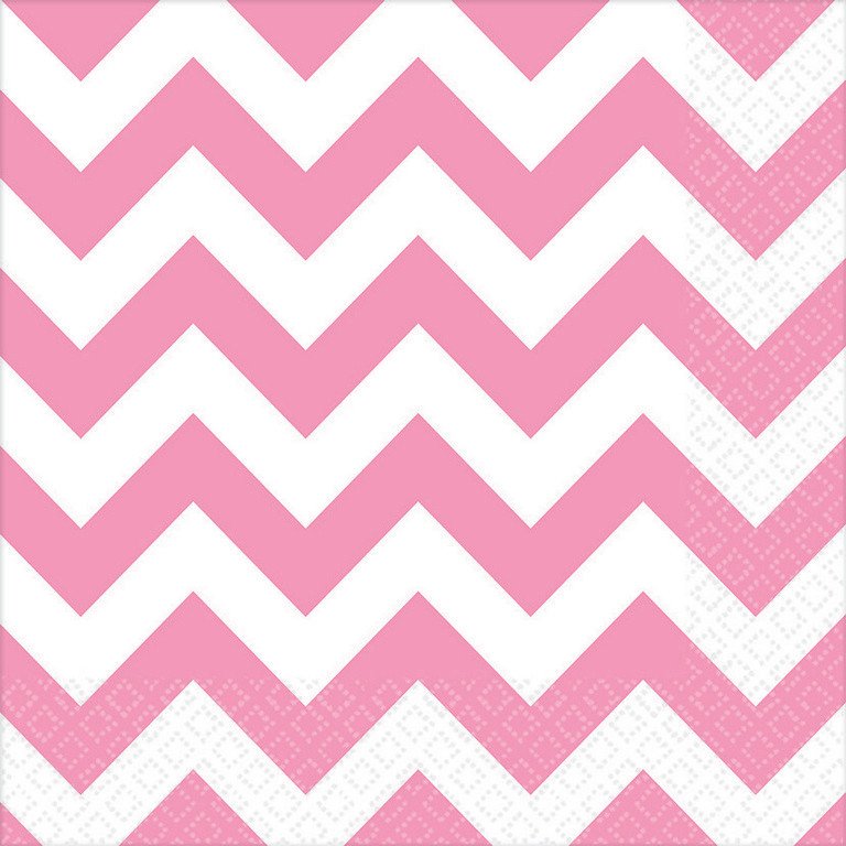 Chevron Lunch Napkins New Pink