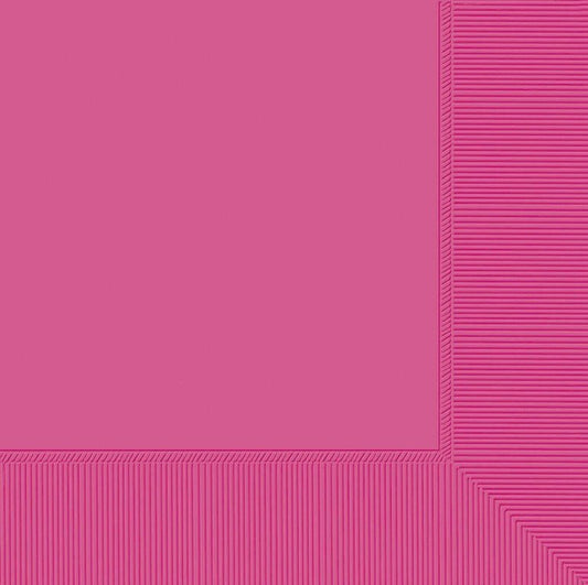 Lunch Napkins 20 Pack 2 PLY - Bright Pink