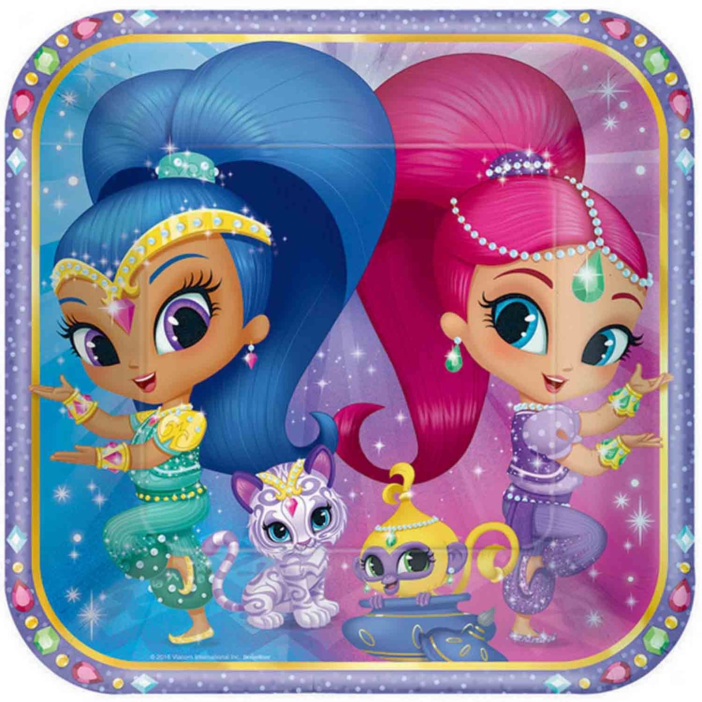 Shimmer and Shine 23cm Square Paper Plates