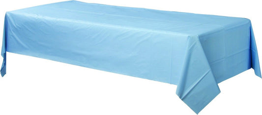 Plastic Rectangular Tablecover-Pastel Blue