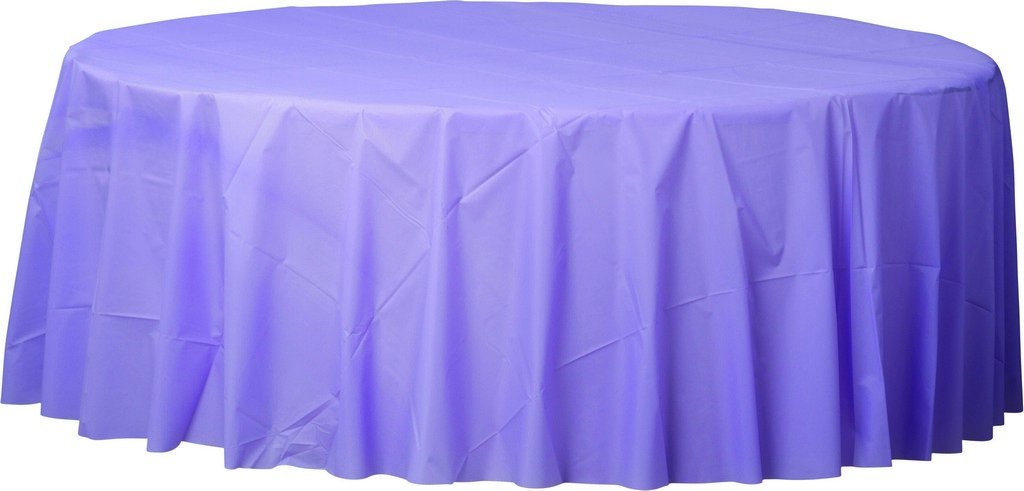 Plastic Round Tablecover-Lavender