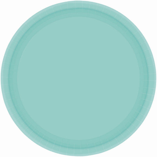 Paper Plates 23cm Round 20CT - Robin's Egg Blue