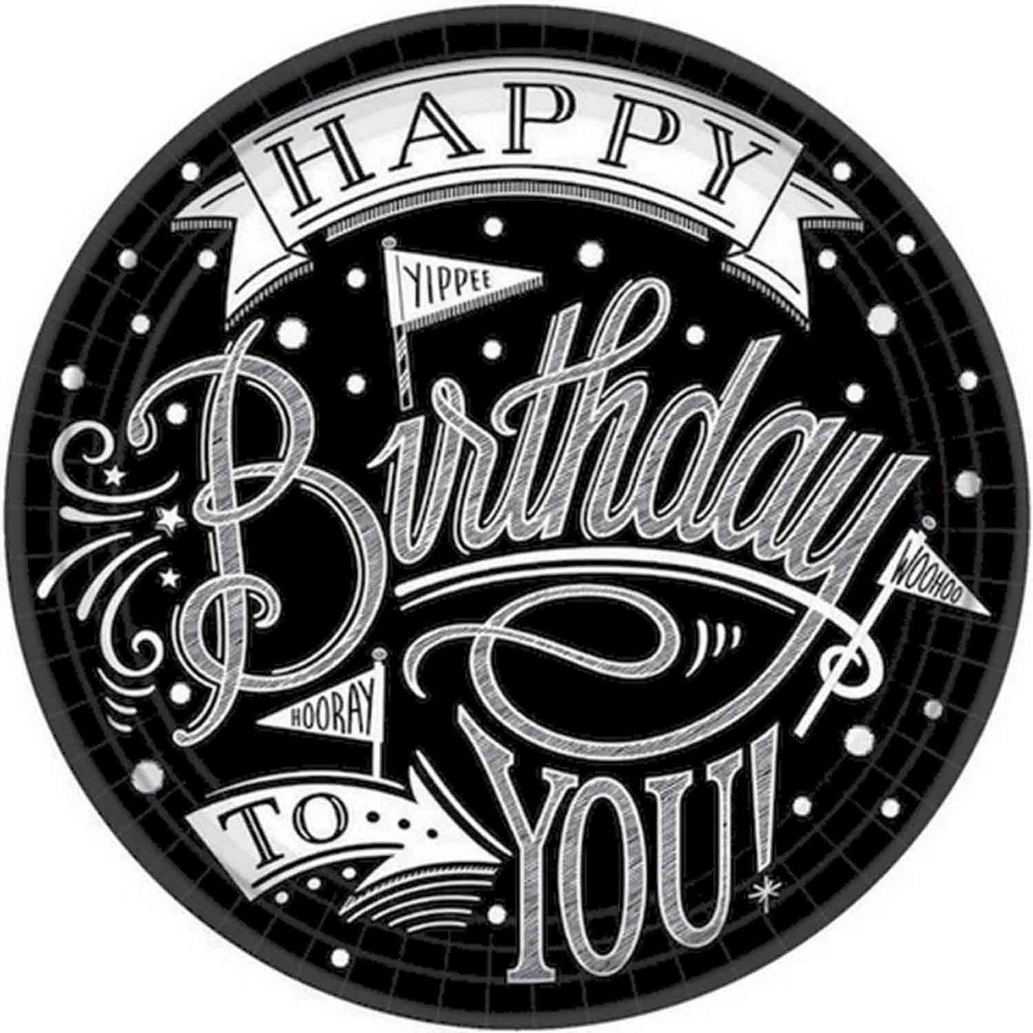 Hooray, It's Your Birthday 23cm Round Paper Plates