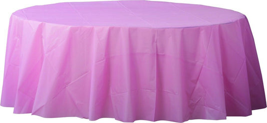 Plastic Round Tablecover-New Pink