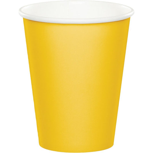 School Bus Yellow Cups Paper 266ml