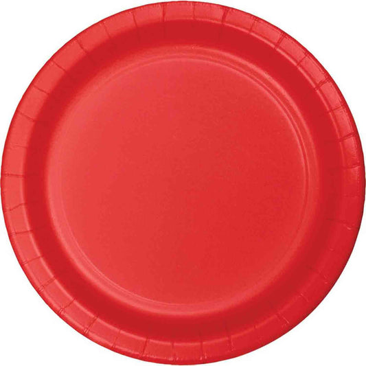 Classic Red Lunch Plates Paper 18cm