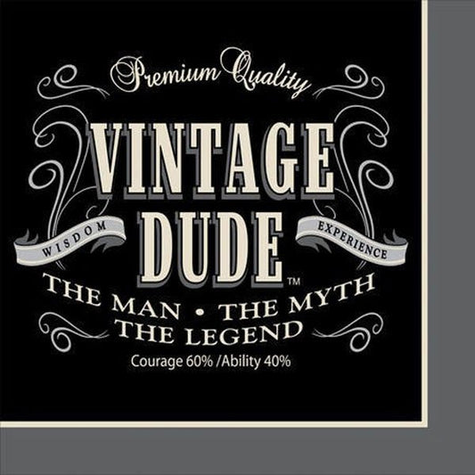 Vintage Dude Lunch Napkins
