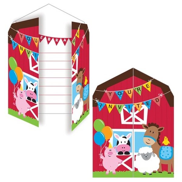 Farmhouse Fun Invitations Gatefold 10cm x 15cm
