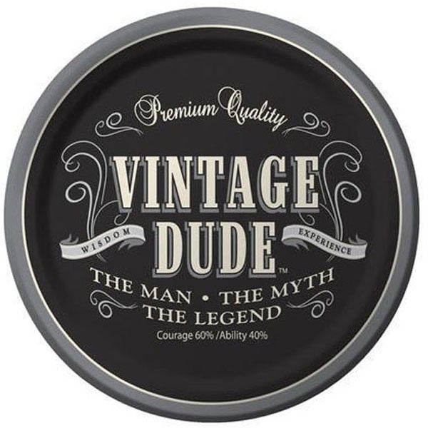 Vintage Dude Lunch Plates Paper 18cm