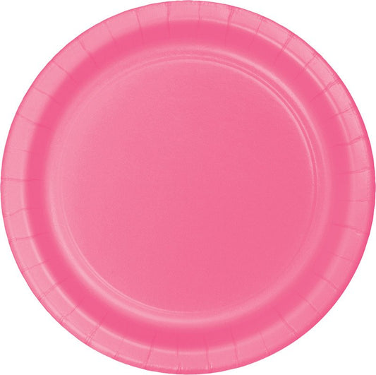 Candy Pink Banquet Plates Paper 26cm