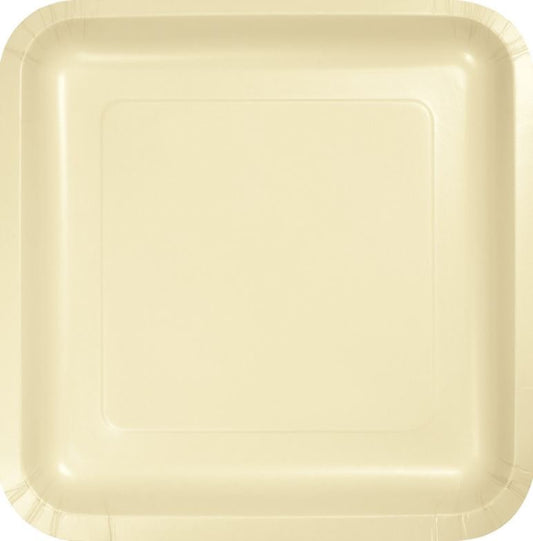 Ivory Square Lunch Plates Paper 18cm