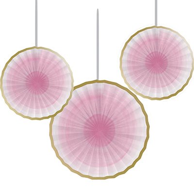 One Little Star Girl Tissue Paper Fans 40cm, 30cm & 25cm