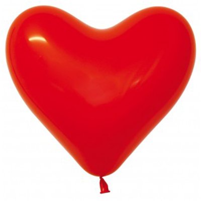 Sempertex 15cm Hearts Fashion Red Latex Balloons, 50PK