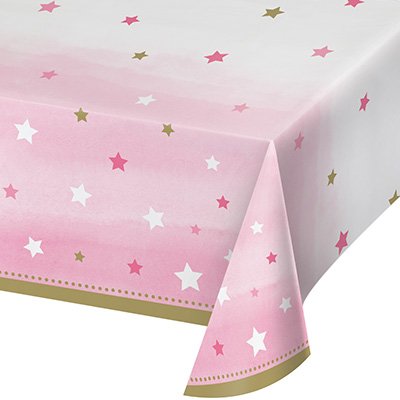 One Little Star Girl Tablecover Plastic All Over Print 137cm x 259cm