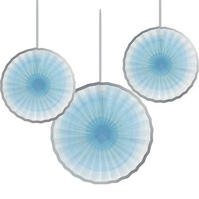 One Little Star Boy Tissue Paper Fans 40cm, 30cm & 25cm