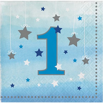 One Little Star Boy Beverage Napkins 1st Birthday