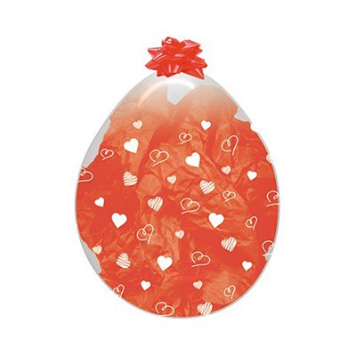 Sempertex 45cm Stuffing Crystal Clear Hearts Latex Balloons, 6PK