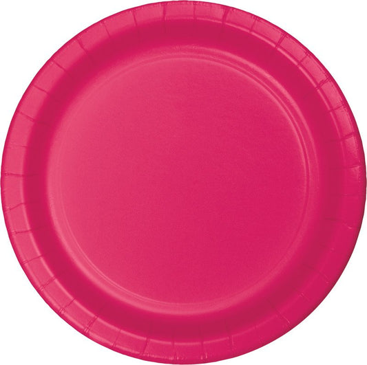 Hot Magenta Dinner Plates Paper 23cm