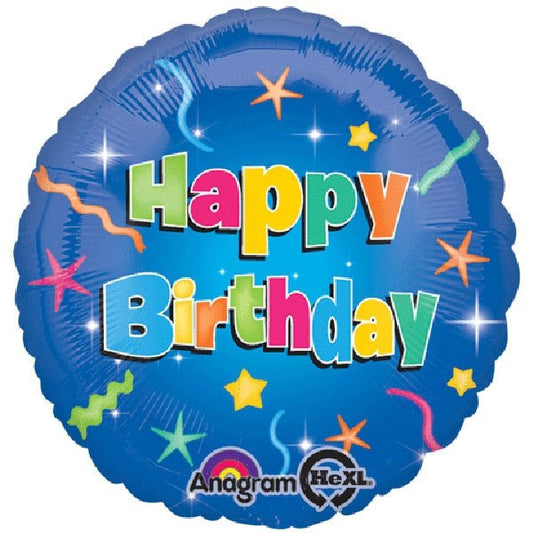 45cm Standard HX Happy Birthday Stars
