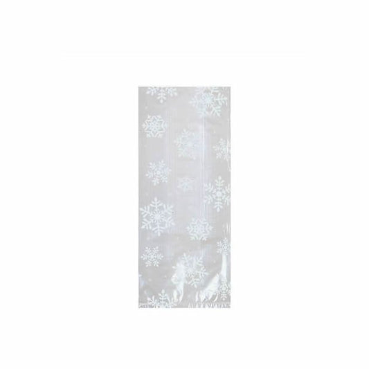 White Snowflakes Small Cello Loot Bags
