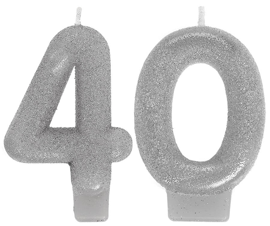 Sparkling Celebration Numeral Candles 40th