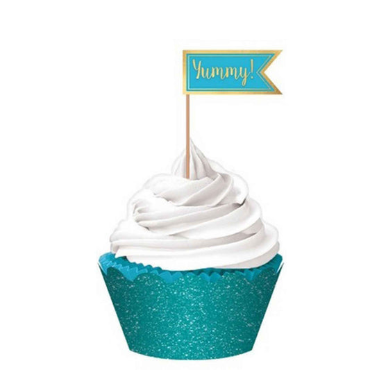 Cupcake Kit Caribbean Blue Hot Stamp & Glitter