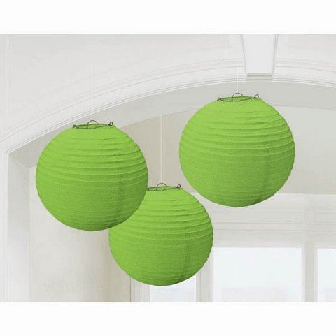 Round Paper Lanterns - Kiwi