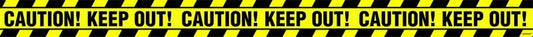 Halloween Caution! Keep Out! Tape Banner Plastic