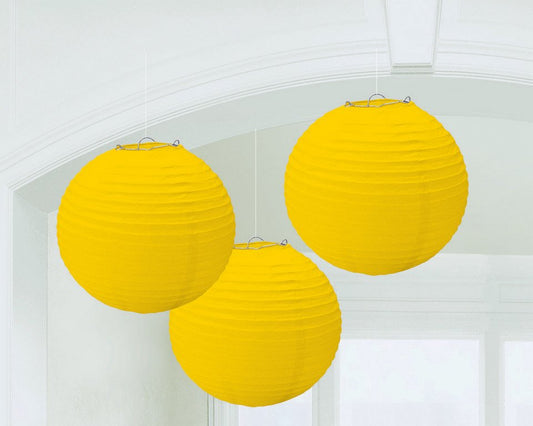 Round Paper Lanterns - Yellow Sunshine