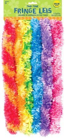 Hawaiian Two Tone Rainbow Leis