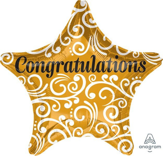 45cm Standard XL Congratulations Sophisticated Star