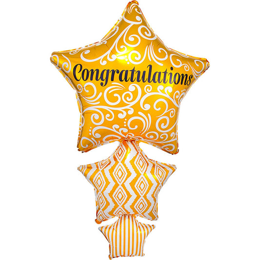 SuperShape Congratulations Stacked Stars