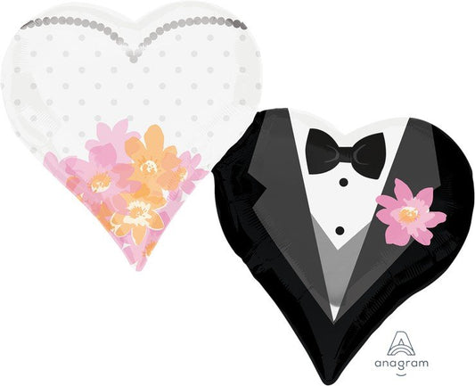 SuperShape XL Wedding Couple Hearts