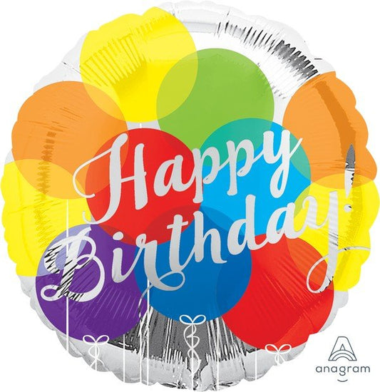 45cm Standard HX Happy Birthday Balloons