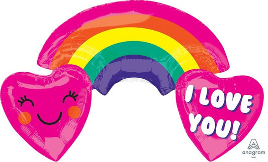 SuperShape ColorBlast XL Rainbow with Hearts I Love You