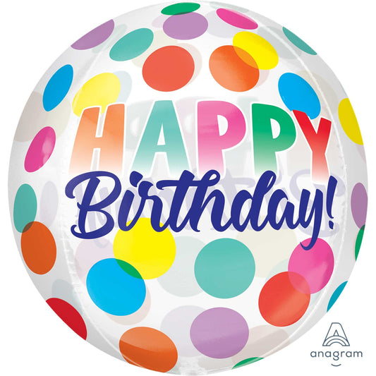 Orbz XL Happy Birthday Big Dots
